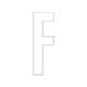 ユニット アルファベットF 300×150 白 835-096W 1枚（直送品）