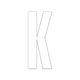 ユニット アルファベットK 300×150 白 835-101W 1枚（直送品）