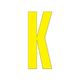 ユニット アルファベットK 300×150 黄 835-101Y 1枚（直送品）