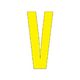 ユニット アルファベットV 300×150 黄 835-112Y 1枚（直送品）