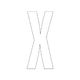 ユニット アルファベットX 300×150 白 835-114W 1枚（直送品）