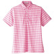 ボンマックス チェックプリントポロシャツ（半袖） 男女兼用 ピンク M FB4523U（直送品）