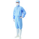ゴールドウイン GOLDWIN クリーンルーム用ウェア フロントファスナーワンピース ブルー S PP1410-B-S 1着（直送品）