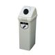 エスコ 70L ダストボックス(丸穴蓋/グレー) EA995CC-43 1セット（直送品）