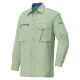 アイトス 長袖シャツ（厚地） グリーン 6L AZ856-015 1着（直送品）