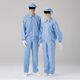 ミドリ安全 クリーンウェア 男女共用 長袖 S3202B L ブルー 3140002905 1着（直送品）
