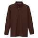 アイトス 部屋干しボタンダウン長袖ポロシャツ（男女兼用） ブラウン LL AZ7665-022 1着（直送品）