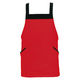 アイトス 胸当てミニエプロン（共生地配色） レッド F AZ8655-009 1着（直送品）