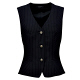アイトス Pieds ベスト（3ツボタン） ブラック 5号 HCV9420-099 1着（直送品）