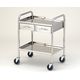 アズワン とっても静かな枠付回診車(2段) 603×453×800mm TS6045W 1台 0-7976-01（直送品）