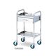 アズワン とっても静かな枠付回診車(2段) 453×353×800mm TS4535W 1台 0-7976-02（直送品）