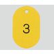 共栄プラスチック 番号札 小(31×45mm) 番号入り イエロー 8-6656-15 1組(50枚)（直送品）