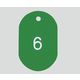共栄プラスチック 番号札 大(41×60mm) 番号入り グリーン 8-6657-13 1組(50枚)（直送品）