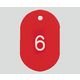 共栄プラスチック 番号札 大(41×60mm) 番号入り レッド 8-6657-16 1組(50枚)（直送品）