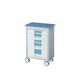 アズワン ヨーロピアンカートII(回診タイプ) 5段ブルー 600×400×855mm ES-A5B 1台 0-5647-23（直送品）
