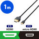エレコム HDMIケーブル 1.4 micro 1m ブラック DH-HD14EU10BK 1個