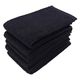林 ロングフェイスタオル 業務用スレン染め ブラック(黒) 1パック(5枚入)