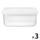 無印良品 フタをしたまま電子レンジで使える バルブ付き密閉保存容器 深型・中 約幅12×奥行20×高さ８ｃｍ 3個 良品計画