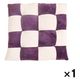 1枚 パッチワーク シートクッション パープル 約40×40×6.5cm 紐付き おしゃれ かわいい オフィス 事務所 椅子 車 チェア（直送品）