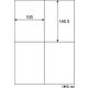 ヒサゴ 再剥離Eラベル 4面 ELH003S 1セット(3冊)