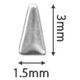 SHAREYDVA スタッズ 三角 ロング １．５×３ｍｍ ５０Ｐ 1個（直送品）