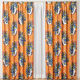 スミノエ デザインライフ セミオーダー カーテン ハンキング 1300×2350mm オレンジ 1セット(2枚入)（直送品）