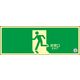 日本緑十字社 中輝度蓄光避難誘導ステッカー標識 非常口 TSN804 120×360mm 消防認定品 068004 1枚（直送品）