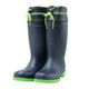 小野商事 PVCフード付安全長靴 先芯入 ネイビー×グリーン 28.0cm WS3400 1足