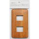 オーム電機 スイッチカバー 木目B 2コ用 OHM HS-UW05 1個