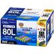 エプソン（EPSON）用 互換インク INK-E80LB-6P+1 （IC6CL80L互換） 【黒インク1個プラス】 1パック（6色入）