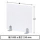 林製作所 デスクサイドパネル 幅1000 x高さ350mm 据え置き型 ホワイト CT-1000350A 1台（直送品）