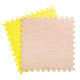 ホームテイスト ノービレ ジョイントマット 大判 サイドパーツ付 61×61×厚み1cm ベージュ×イエロー 1セット(32枚入)（直送品）