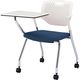 オカムラ パート4本脚キャスターテーブル付 インディゴブルー 645幅×745奥行×790高さ×435座高（mm） 9319ST PB27（直送品）
