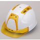 トーヨーセーフティ TOYO SAFETY TOYO ヘルメット ヴェンティー ひさし/イエロー 帽体/白 390F-OTYY 1個
