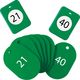 オープン工業 クロークチケット(21~40)20組 緑 BF-151-GN 1箱(20組)
