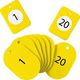 オープン工業 クロークチケット(1~20)20組 黄 BF-150-YE 1箱(20組)