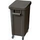 リス 厨房用キャスターペール(排水栓付)45L ダーク 0559400 1個