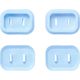 サンワサプライ プラグ安全カバー TAP-PSC1NBL 1セット(4個)