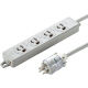 延長コード 電源タップ 1m 3P（ピン） 4個口 マグネット ホワイト TAP-HPM4-1W サンワサプライ 1個（直送品）