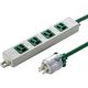 延長コード 電源タップ 3m 3P（ピン） 4個口 マグネット グリーン TAP-HPM4-3G サンワサプライ 1個