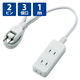 延長コード 電源タップ コンセント 1m 2ピン 3個口 ほこりシャッター 白 T-ST02N-2310WH エレコム 1個