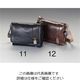 エスコ 370x 90x270mm ショルダーバッグ(本製製/ブラウン) EA927TC-12 1個（直送品）