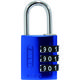 日本ロックサービス ABUS ナンバー可変式ダイヤル錠 145ーBigD/30 BLUE 幅31mm ツル径5mm ブルー 1個（直送品）