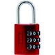日本ロックサービス ABUS ナンバー可変式ダイヤル錠 145ーBigD/30 RED 幅31mm ツル径5mm レッド 1個（直送品）