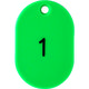 トラスコ中山 TRUSCO 番号入小判札 小 45X30 1~25 緑 TKFS-0125-GN 1箱(25枚) 116-2342（直送品）