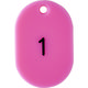 トラスコ中山 TRUSCO 番号入小判札 小 45X30 1~25 ピンク TKFS-0125-P 1箱(25枚) 116-2339（直送品）