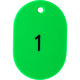 トラスコ中山 TRUSCO 番号入小判札 大 60X40 1~25 緑 THFL-0125-GN 1箱(25枚) 116-2316（直送品）