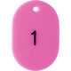 トラスコ中山 番号入小判札 大 60X40 1~25 ピンク THFL-0125-P 1箱(25枚) 116-2312