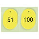 西敬 番号札 小(51ー100) 黄 BN-S51Y(51-100) 1組