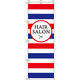 イタミアート HAIR SALON 赤白青 背景 のぼり旗 0330032IN（直送品）